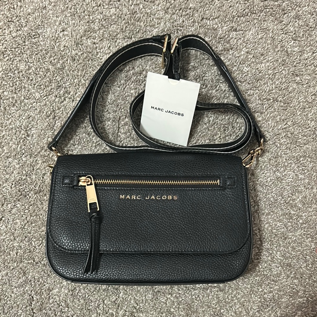Marc Jacobs Mini Leather Saddle Bag In Black